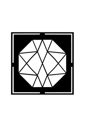 Geometrik Şekil Sticker (Oto-Motor-Laptop-Duvar-Dekor) 30 x 30 cm