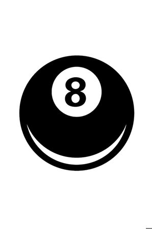 Bilardo Topu - Araç, Oto, Laptop, Duvar için Sticker 15*15 Cm