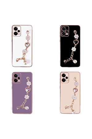 Xiaomi Redmi Note 12 5g Ile Uyumlu Kılıf El Tutamaçlı Kamera Korumalı Kadın Telefon Kılıfı Kapak