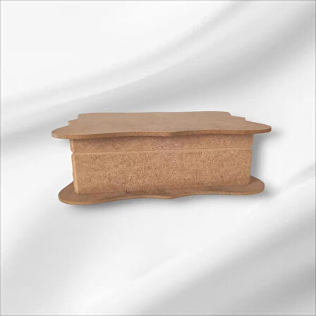 Ham Ahşap Boyanabilir Takı-makyaj-aksesuar Dekoaratif Çok Amaçlı Dikdörtgen Kutu