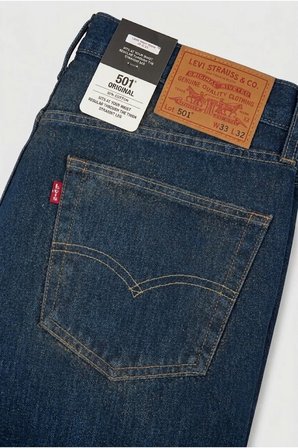 501® Original %100 pamuk Premium Kumaş Erkek Jean Pantolon --0032 kirliLacivert / 42/32