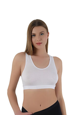 Kadın Kalın Askılı Pedsiz Sporcu Crop  | S-M, L-XL