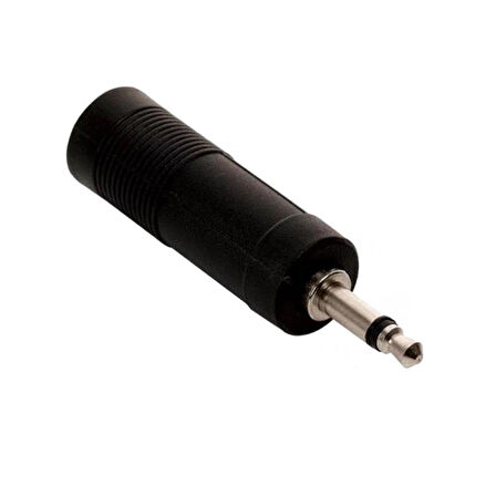 6.3mm aux ses stereo dişi / 3.5mm mono jack çevirici