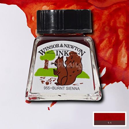 Winsor&Newton Ink Çizim Mürekkebi 14 ml 074 Burnt Sienna