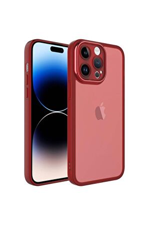 Apple Iphone 13 Pro Max Ile Uyumlu Kılıf Kamera Korumalı Transparan Arka Yüzey Telefon Kılıfı