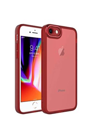 Apple Iphone 8 Ile Uyumlu Kılıf Kamera Korumalı Transparan Arka Yüzey Telefon Kılıfı