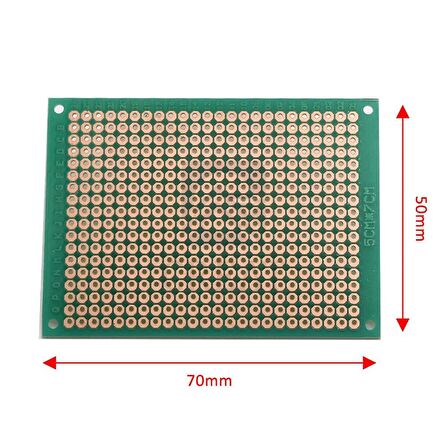 5X7cm PCB Prototip Kartı (Tek Taraflı)