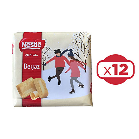 Nestle Beyaz Çikolata 60 gr Kare x 12 Adet