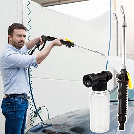 Monozone Yüksek Basınçlı Metal 56cm Ayarlanabilir Köpüklü Su Püskürtücü Araba,Bahçe,Pencere Yıkama