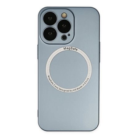 Apple iPhone 13 Pro Kılıf Jack Magneticsafe Lens Silikon - Sierra Blue