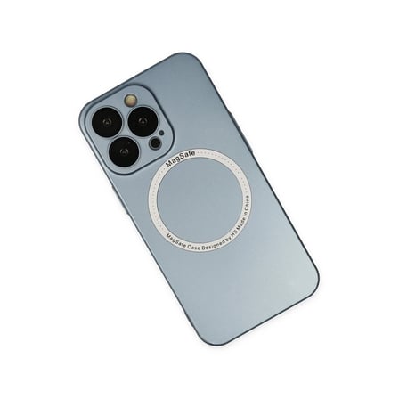 Apple iPhone 13 Pro Kılıf Jack Magneticsafe Lens Silikon - Sierra Blue