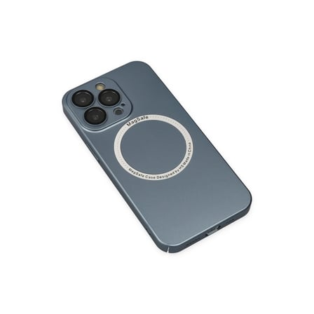 Apple iPhone 13 Pro Kılıf Jack Magneticsafe Lens Silikon - Sierra Blue