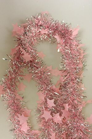 YILBAŞI YILDIZLI PEMBE SİM 180CM X3CM