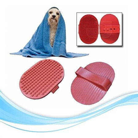 Evyora® Ergonomik Masajlı Evcil Hayvan Kedi Köpek Yıkama Fırçası Aparatı