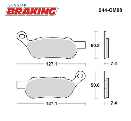 SİNTERLİ ARKA FREN BALATASI / HARLEY D. / SWITCHBACK (FLD) / 1690cc / ARKA  / 2012-2013-2014