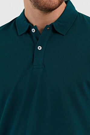 Erkek Basic Polo Yaka Tişört (Regular Fit) Yeşil