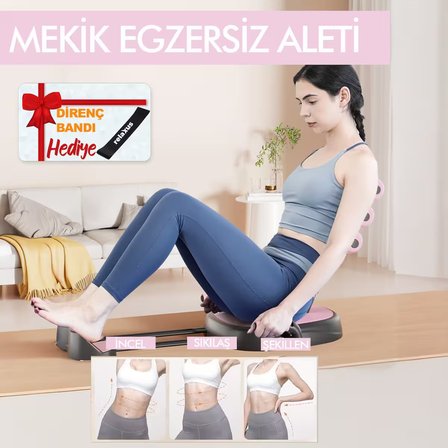 Çok Fonksiyonlu Mekik Aleti Ev Kol Üst Vücut Karın ve Core Egzersiz Cihazı Pilates Çorabı Hediye