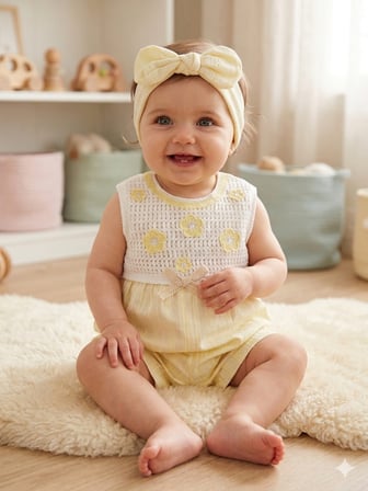 Babydoll Tulum Noynoy Sarı 12 ay