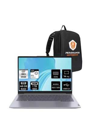 Thinkbook 14 i5 1335U 48GB RAM 1TB SSD 14" FHD+ FreeDOS 21KG00Y5TRP328 Notebook + Per4 Çanta