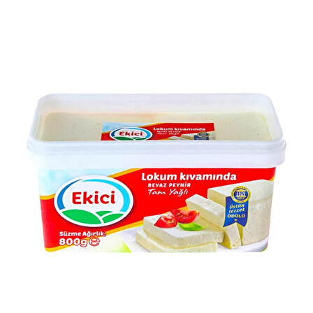 Ekici Tam Yağlı Beyaz Peynir 800 gr Lokum Kıvamında x 4 Adet