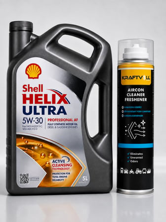 SHELL HELİX ULTRA PRO AF 5W-30 5 Litre + Klima Bombası 200 ml