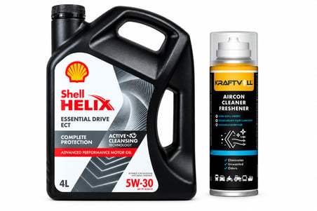 SHELL HELİX ESSENTIAL DRIVE ECT DPF 5W-30 4 Litre + Klima Bombası 200 ml