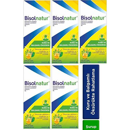 Bisolnatur Bitkisel Şurubu 128 gr 5 Adet