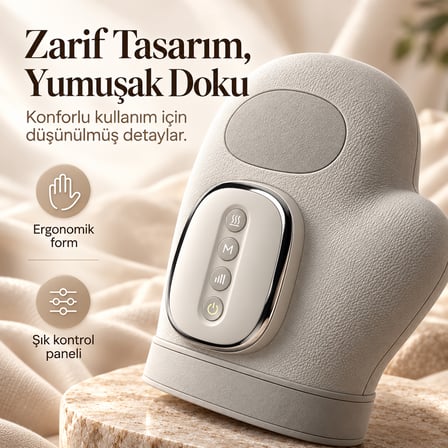 Akıllı El Masaj Aleti Şarjlı Parmak Avuç İçi Bilek Rahatlatıcı Isıtmalı Hava Kompresyonlu Terapi