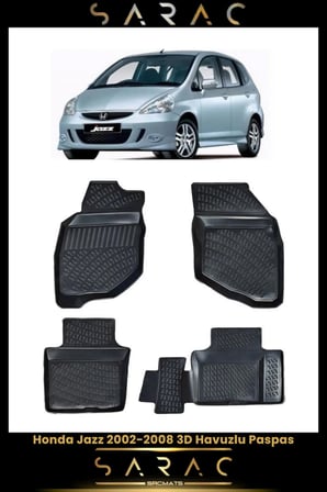 Honda Jazz 2003 Model Araca Özel 3d Havuzlu Paspas
