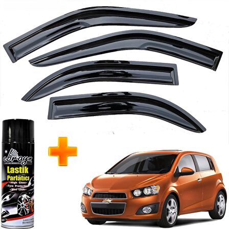 Chevrolet Aveo Mügen Cam Rüzgarlığı Hb 2012-2019 Arası 4 Lü Takım +500ml Lastik Parlatıcı