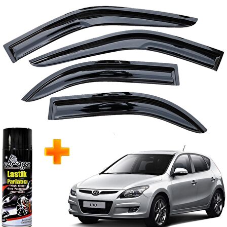 Hyundai I30 Mügen Cam Rüzgarlığı 2007-2012 Arası 4 Lü Takım +500ml Lastik Parlatıcı
