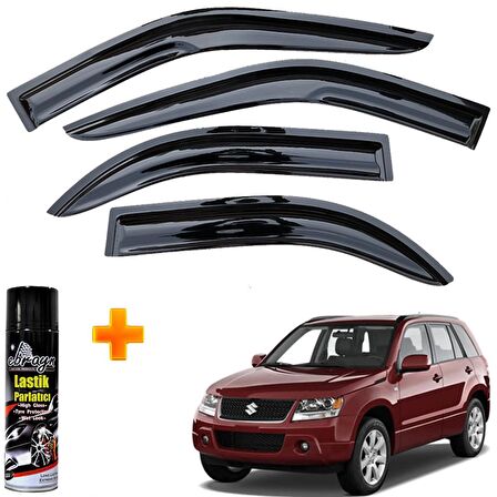 Suzuki Grand Vitara Mügen Cam Rüzgarlığı 2006-2012 Arası 4 Lü Takım +500ml Lastik Parlatıcı