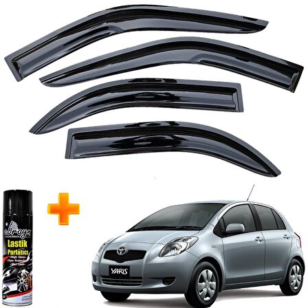 Toyota Yaris Mügen Cam Rüzgarlığı Hb 2006-2012 Arası 4 Lü Takım +500ml Lastik Parlatıcı