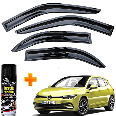 Vw Golf 8 Mügen Cam Rüzgarlığı 2020 Sonrası 4 Lü Takım +500ml Lastik Parlatıcı