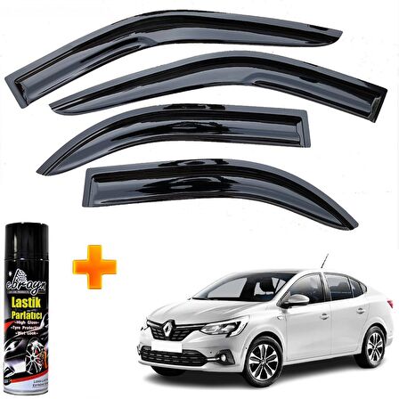 Renault Taliant Mügen Cam Rüzgarlığı 2021 Sonrası 4 Lü Takım +500ml Lastik Parlatıcı 