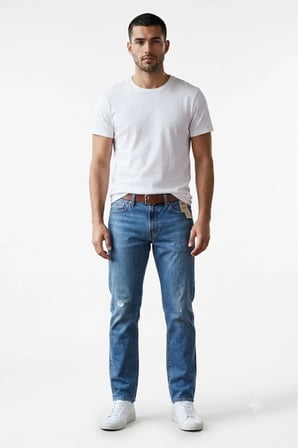 511 Erkek Slim Fit Kot Pantolon Yırtık Detaylı 5463 Mavi / 29/32