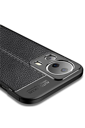 Xiaomi Mi 13 Lite ile Uyumlu Kılıf Deri Görünümlü Silikon Telefon Kılıfı Kapak