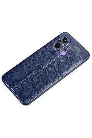 Xiaomi Redmi 12C ile Uyumlu Kılıf Deri Görünümlü Silikon Telefon Kılıfı Kapak