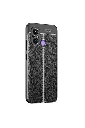 Xiaomi Redmi 12C ile Uyumlu Kılıf Deri Görünümlü Silikon Telefon Kılıfı Kapak