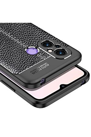 Xiaomi Redmi 12C ile Uyumlu Kılıf Deri Görünümlü Silikon Telefon Kılıfı Kapak