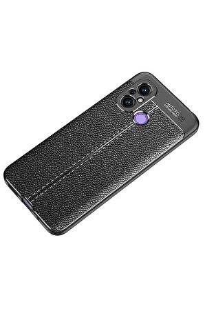 Xiaomi Redmi 12C ile Uyumlu Kılıf Deri Görünümlü Silikon Telefon Kılıfı Kapak