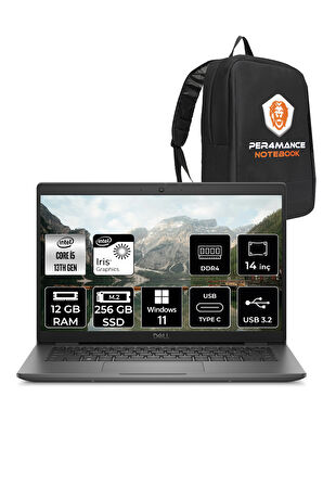 Dell Latitude 3440 i5-1335U 12GB RAM 256GB SSD 14'' FHD W11PRO Dizüstü Bilgisayar & PER4 ÇANTA 