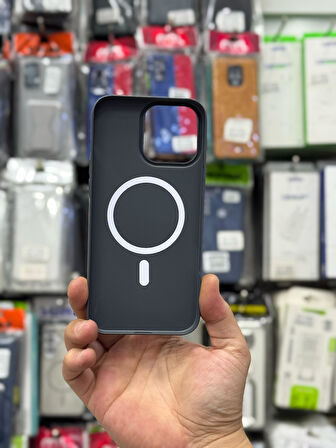 İPHONE 16 PRO MAX UYUMLU MAGSAFE ÖZELLİKLİ ANY SERT KAPAK SİYAH