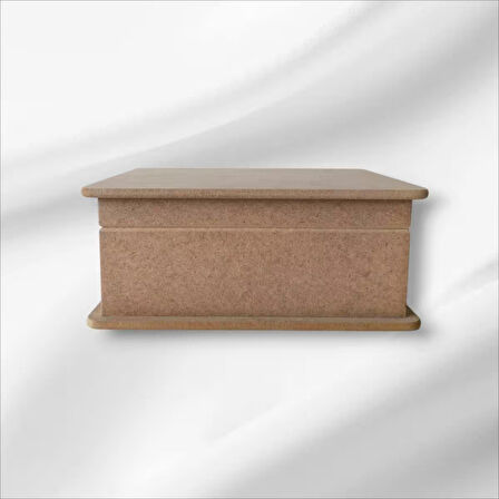 Ahşap Boyanabilir Asansörlü-makyaj-aksesuar Dekoratif Çok Amaçlı Takı Kutusu