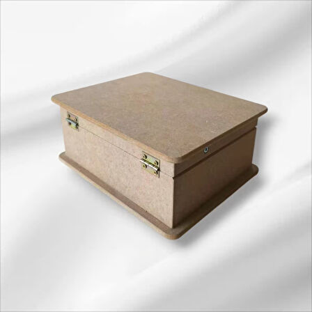 Ahşap Boyanabilir Asansörlü-makyaj-aksesuar Dekoratif Çok Amaçlı Takı Kutusu