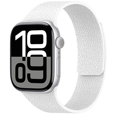 Apple Watch 42mm Lopard Krd-136 Kabartma Desenli Silikon Kordon