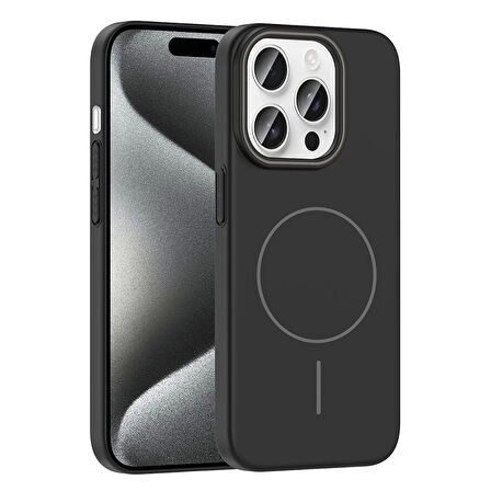 Apple İphone 15 Pro Max Kılıf Magsafe Şarj Özellikli Lopard Ruby Silikon Kapak