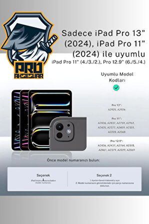 Apple iPad Pro11/13 2024, Pro 12.9/11 Inch (2022/2021/2020) Siyah Çerçeveli Lens Koruma Parlak Renkli Kamera Koruyucu 0.5mm  İnce Cam 3d kamera cam