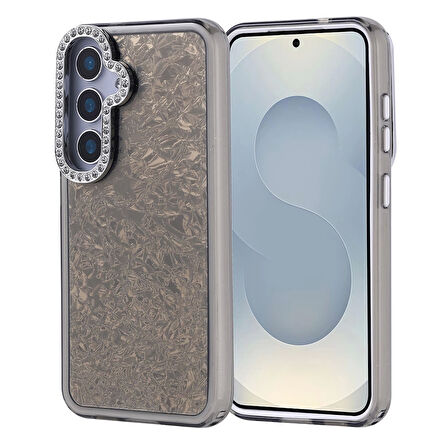 Samsung Galaxy S24 Kılıf Taşlı Tasarımlı Lopard Kapi Kapak