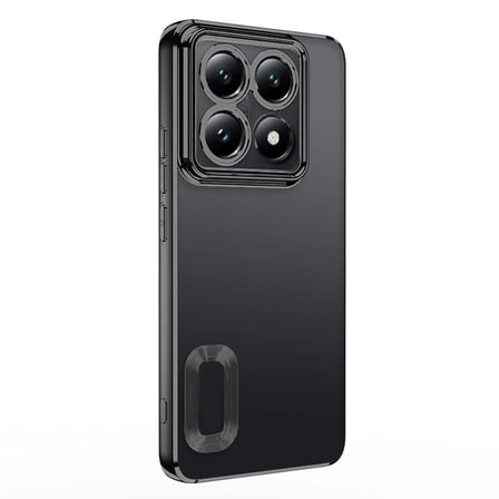 Xiaomi 14t Pro Kılıf + 9h Ekran Koruyucu Set Kamera Lens Korumalı Şeffaf Parlak Kenar Logo Açık Omega Kapak Mavi Siyah Gold Renk